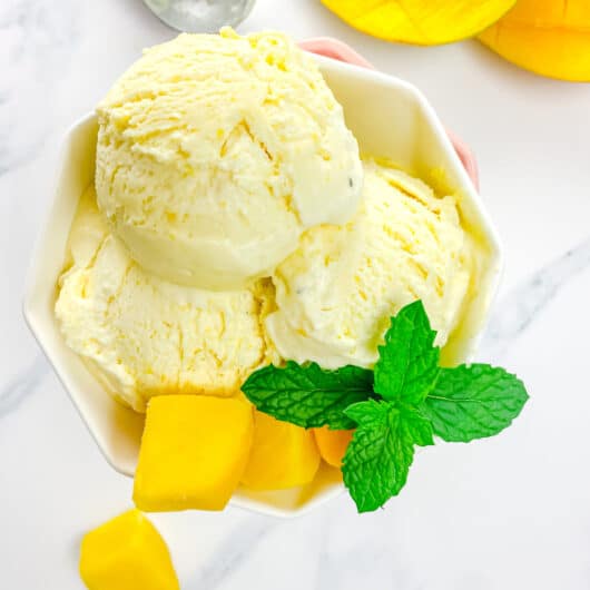 Homemade Mango Ice Cream