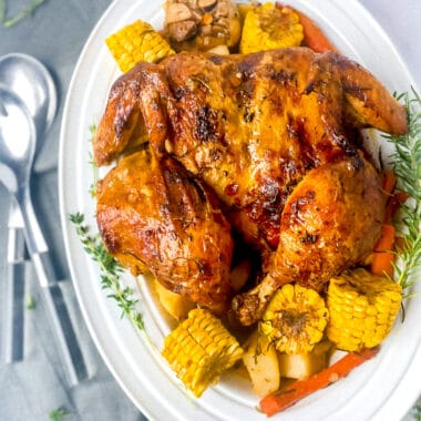herb garlic roasted chicken _0462